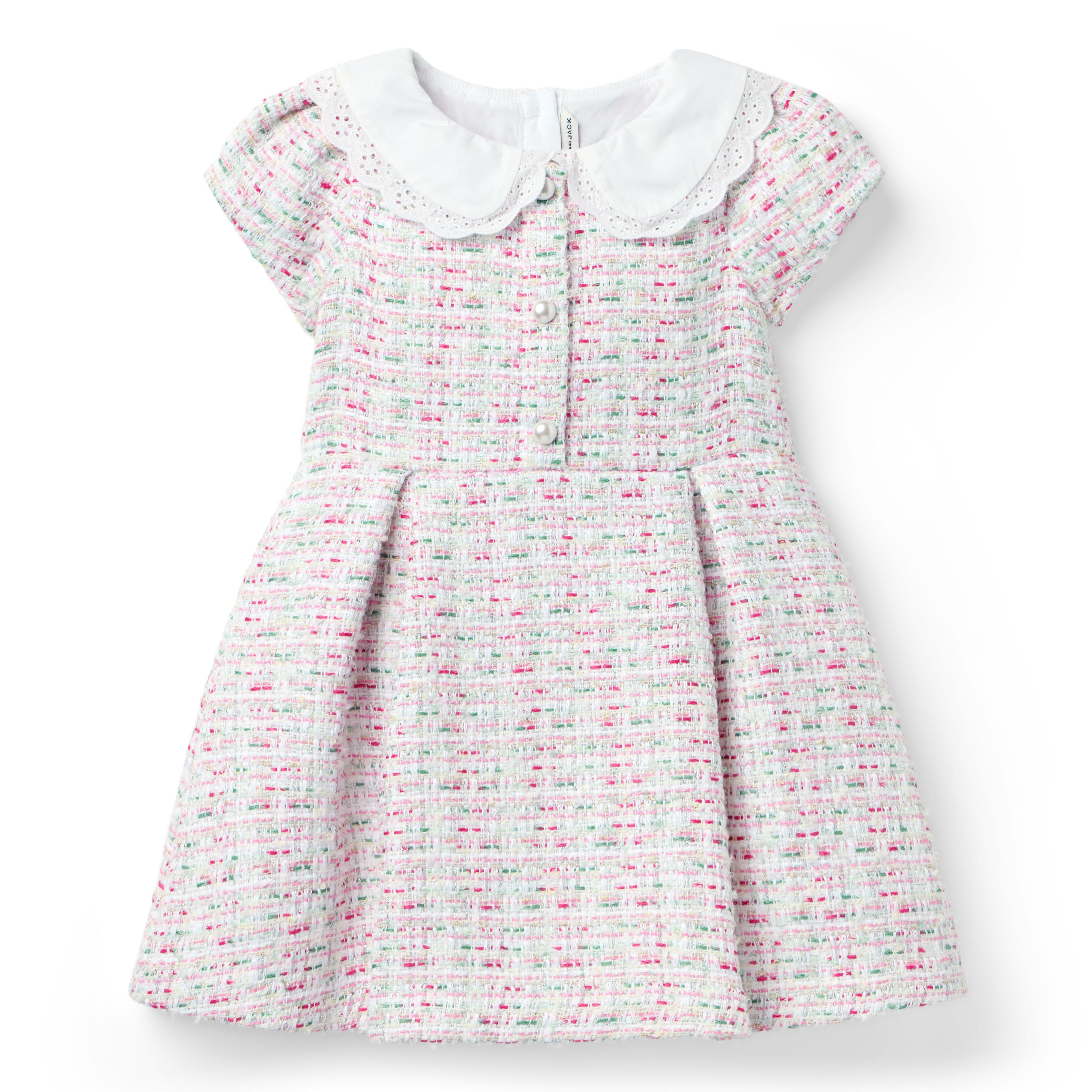 The Eyelet Collar Tweed Dress