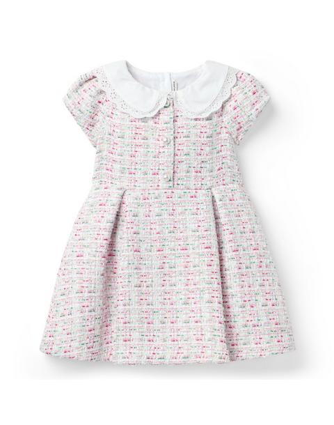 The Eyelet Collar Tweed Dress