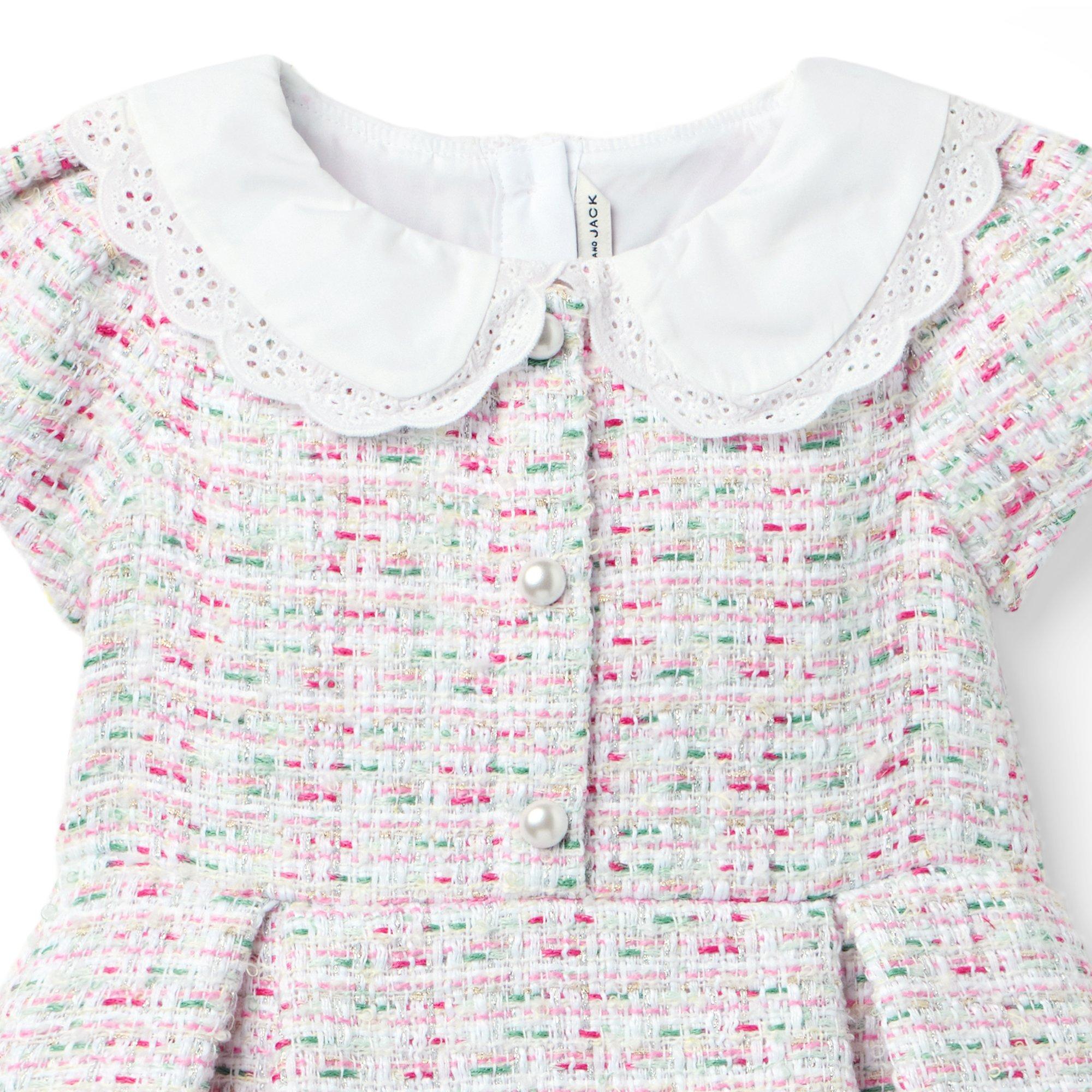 The Eyelet Collar Tweed Dress image number 1