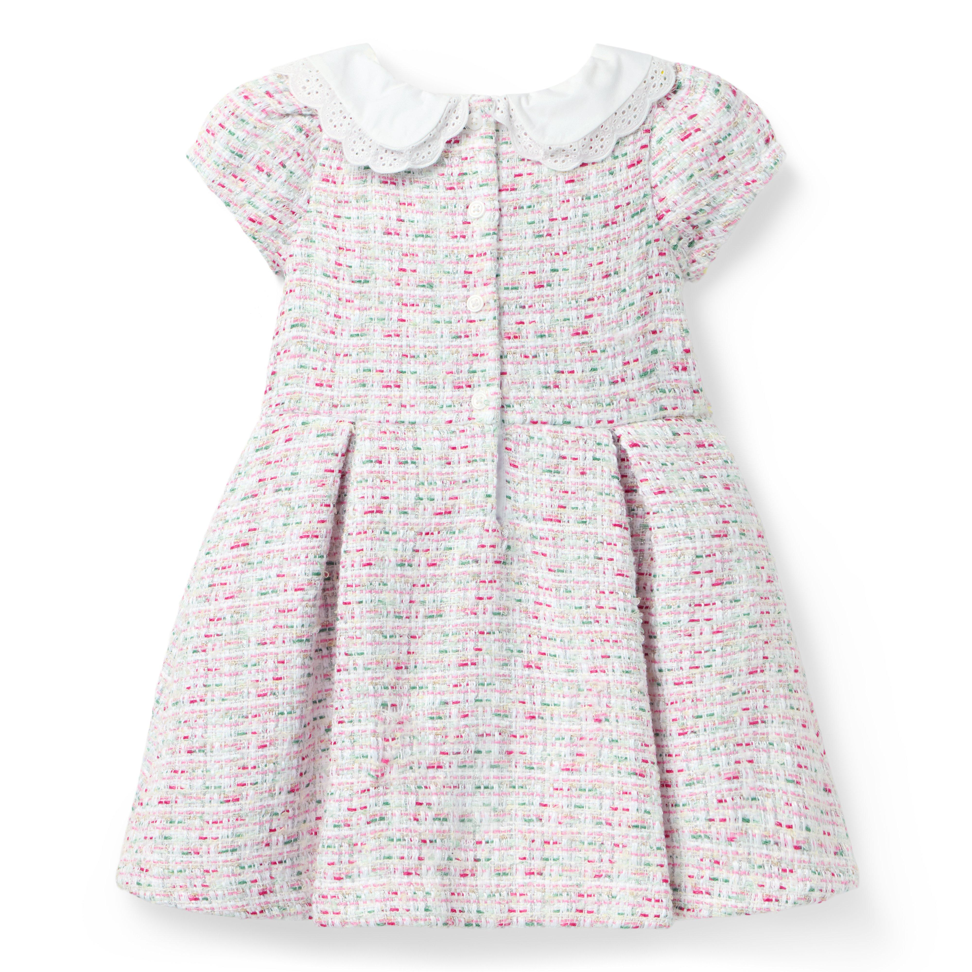 The Eyelet Collar Tweed Dress image number 2