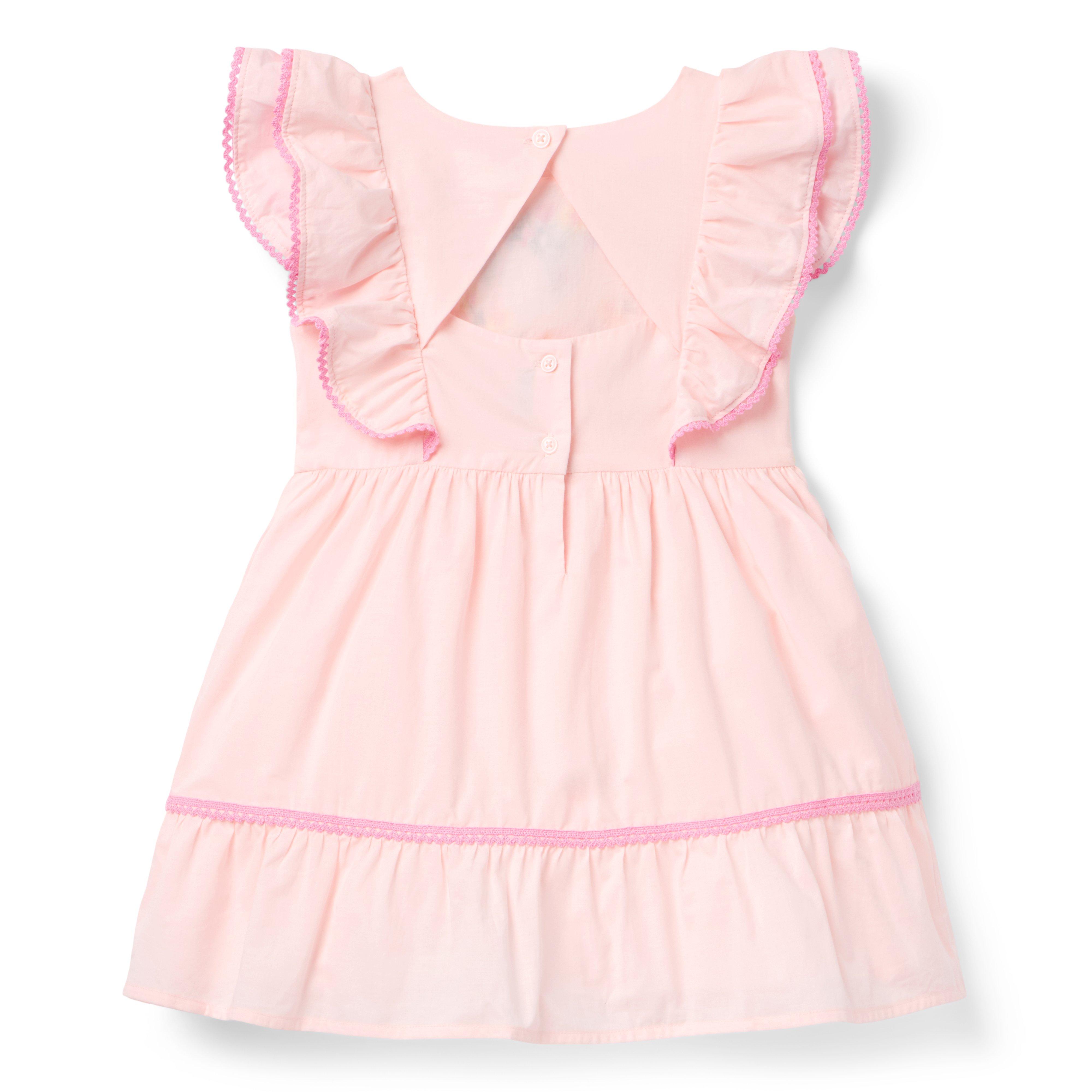 Embroidered Floral Ruffle Dress image number 2