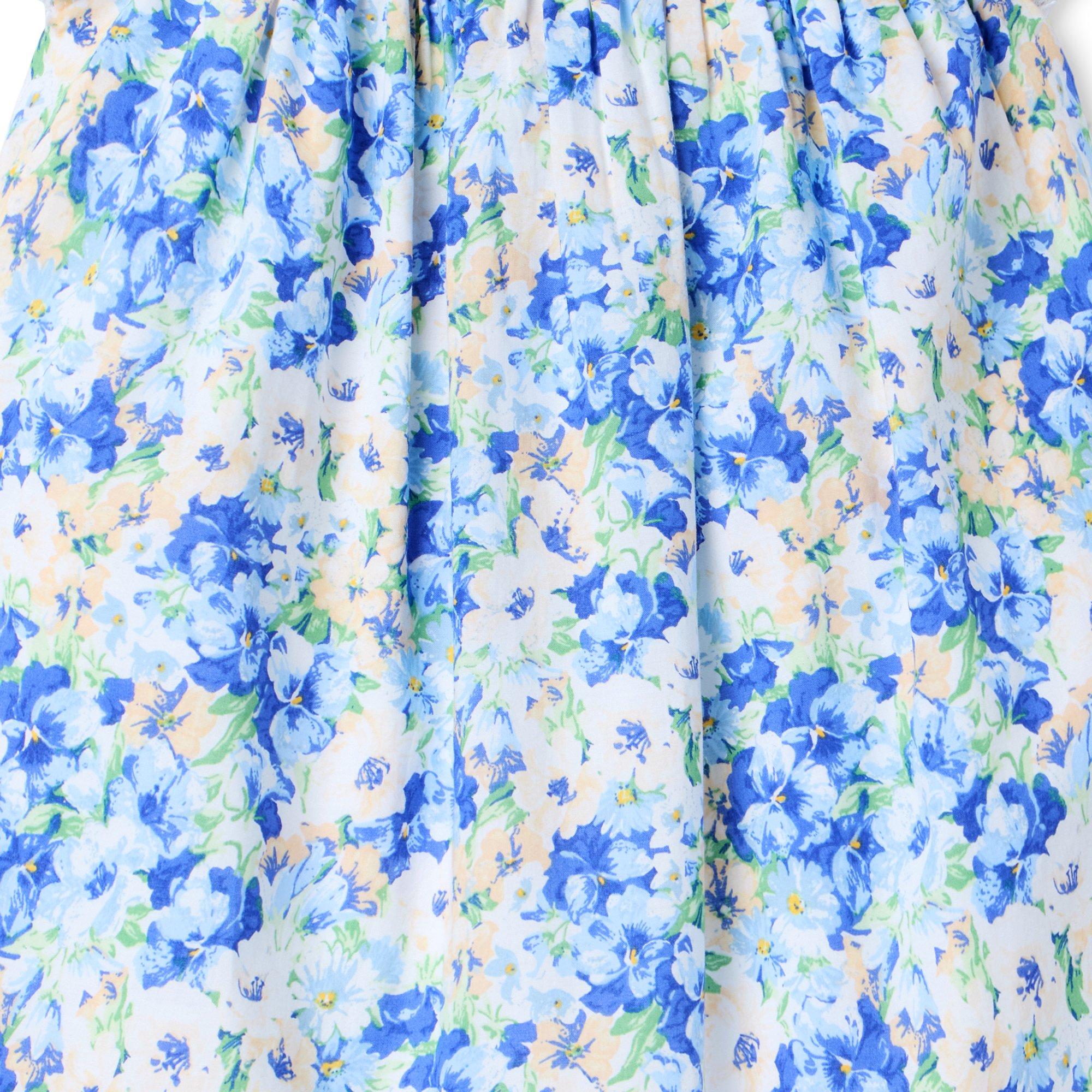 Floral Flutter Sleeve Smocked Dress image number 1