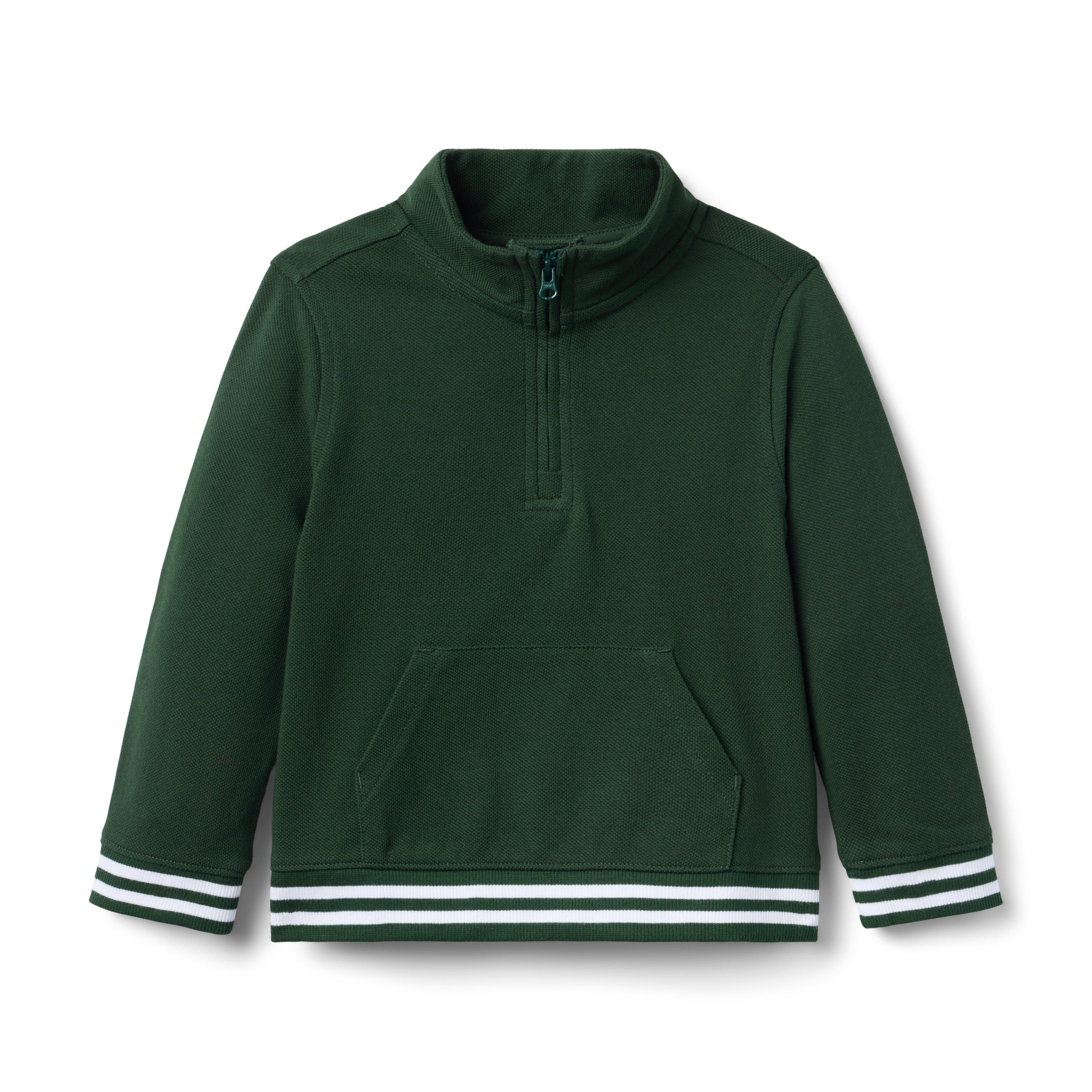 The Half Zip Pique Sweatshirt