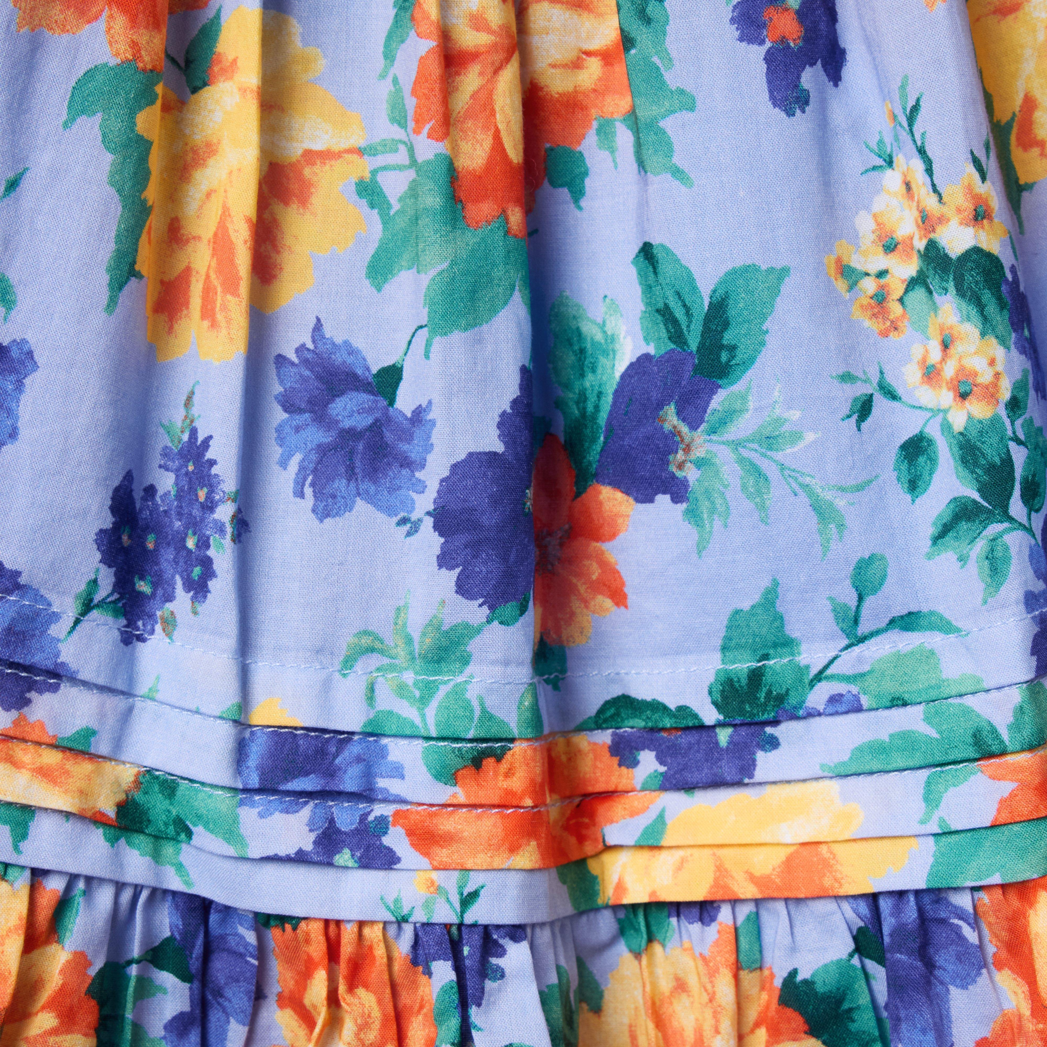 Floral Flutter Sleeve Pintuck Dress image number 1