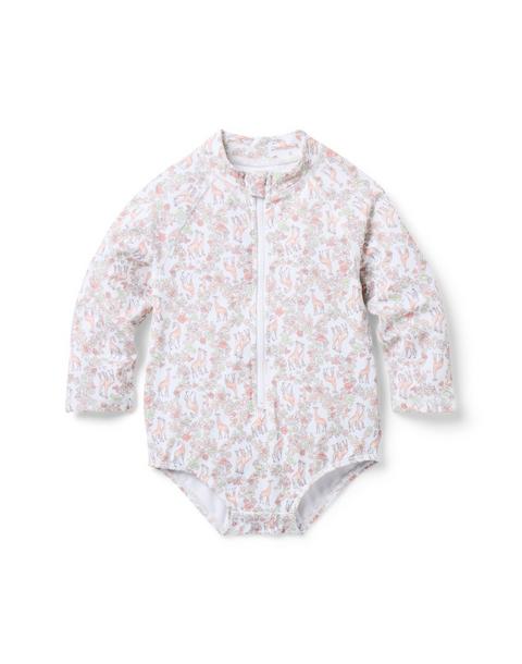 Baby Recycled Giraffe Ditsy Floral Rash Guard Swimsuit