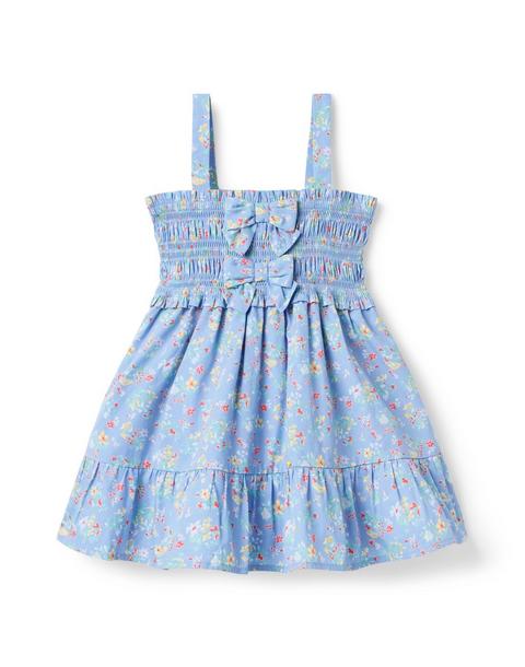 The Floral Bow Smocked Dress