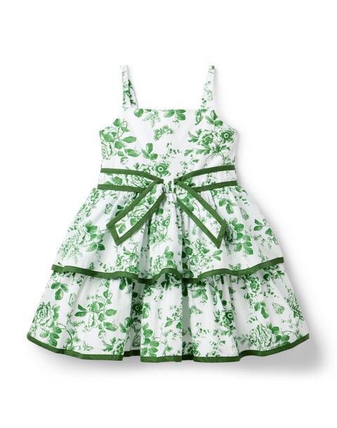 The Floral Toile Tiered Dress