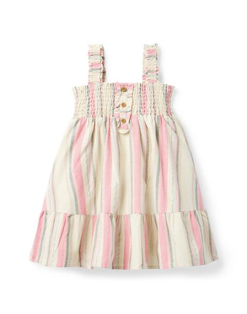Striped Smocked Dress