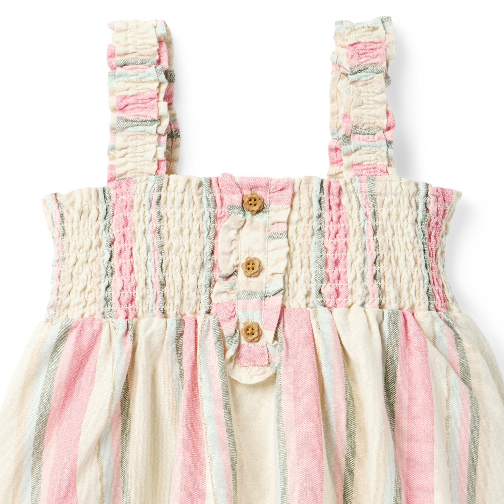 Striped Smocked Dress image number 1