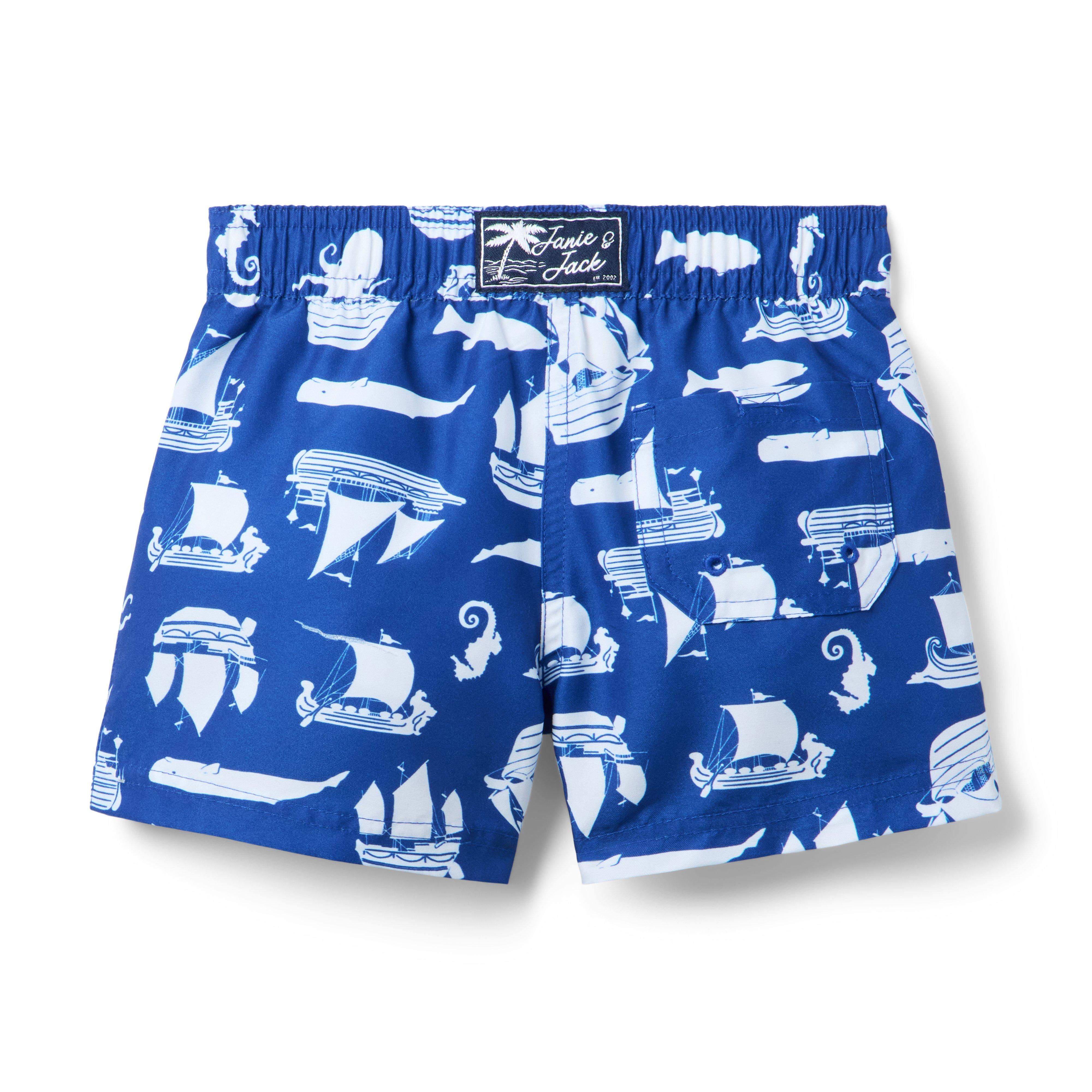 Recycled Pirate Ship Swim Trunk image number 2