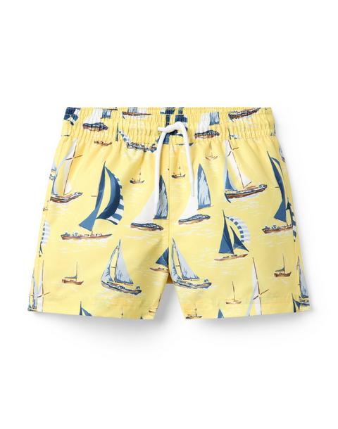 Recycled Sailboat Swim Trunk