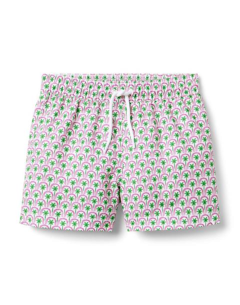 Recycled Palm Tile Swim Trunk