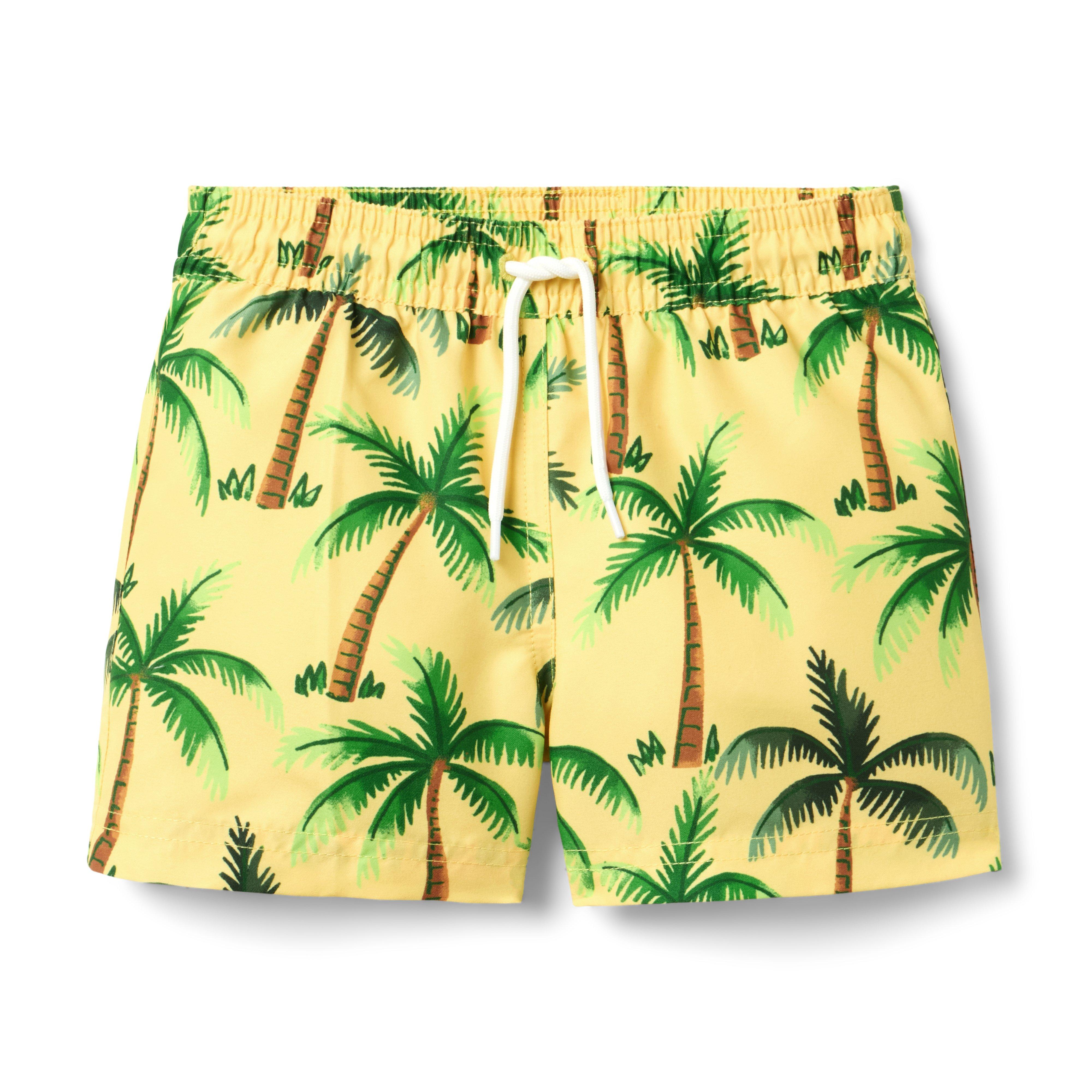 Recycled Palm Tree Swim Trunk