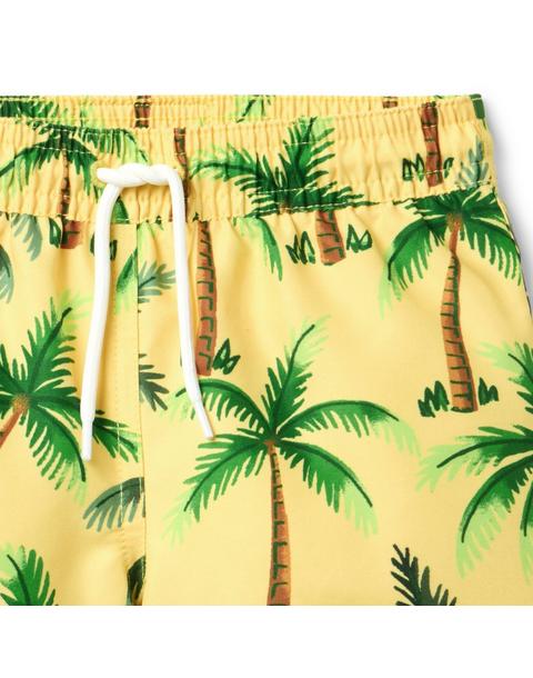 Recycled Palm Tree Swim Trunk