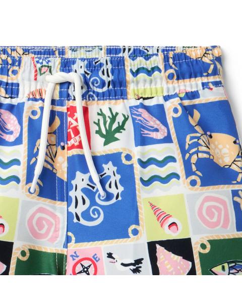 Recycled Nautical Swim Trunk