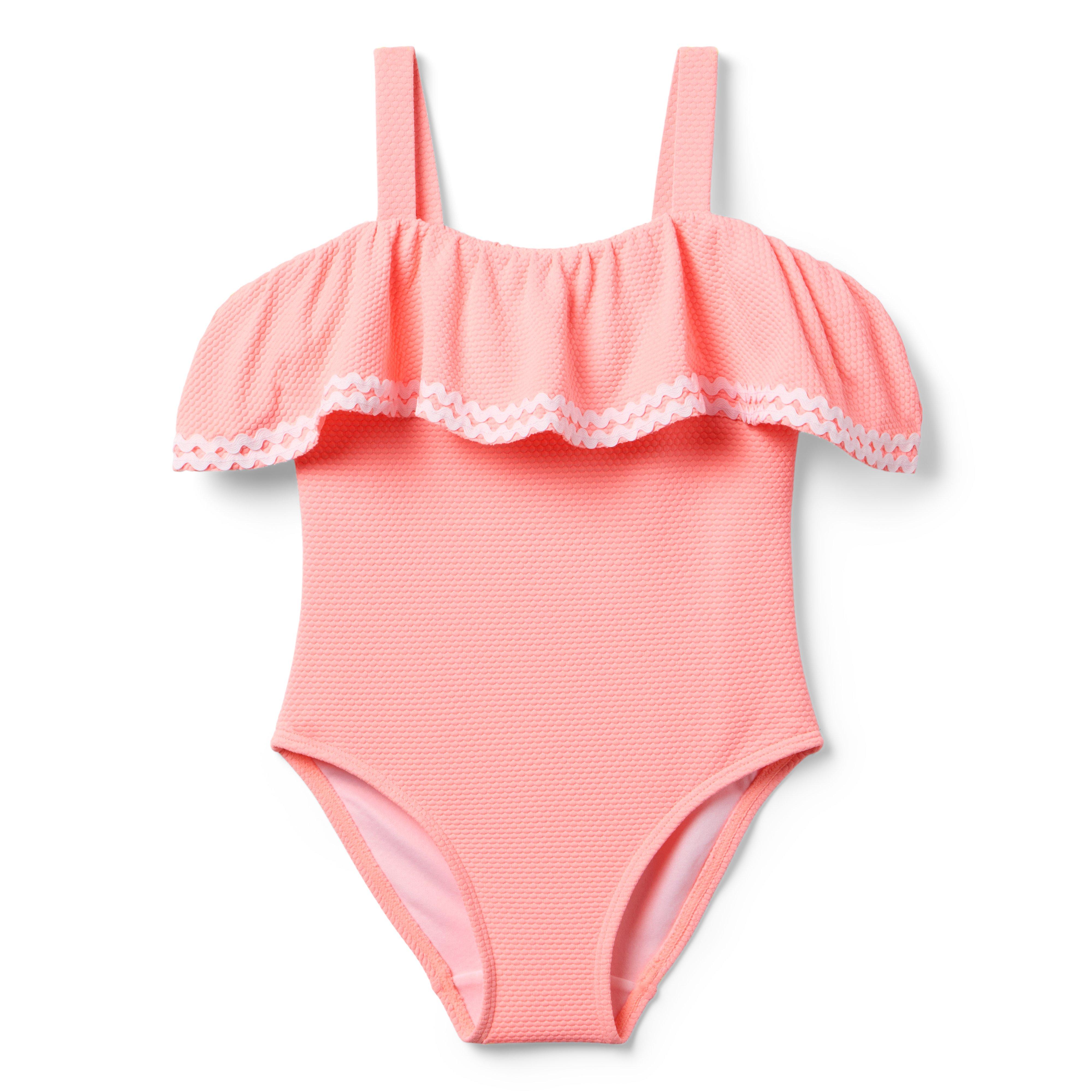 Recycled Textured Ruffle Swimsuit