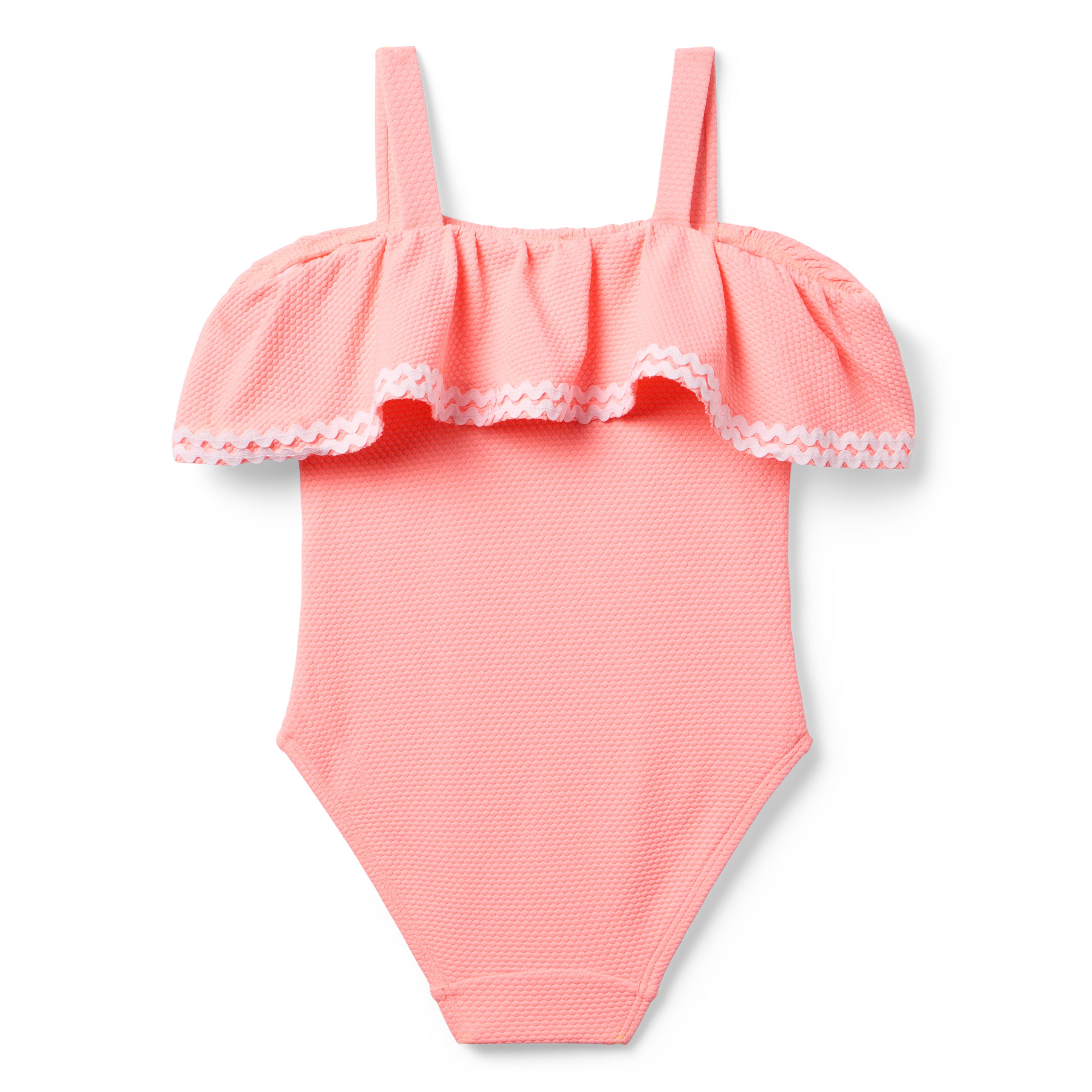 Recycled Textured Ruffle Swimsuit image number 1