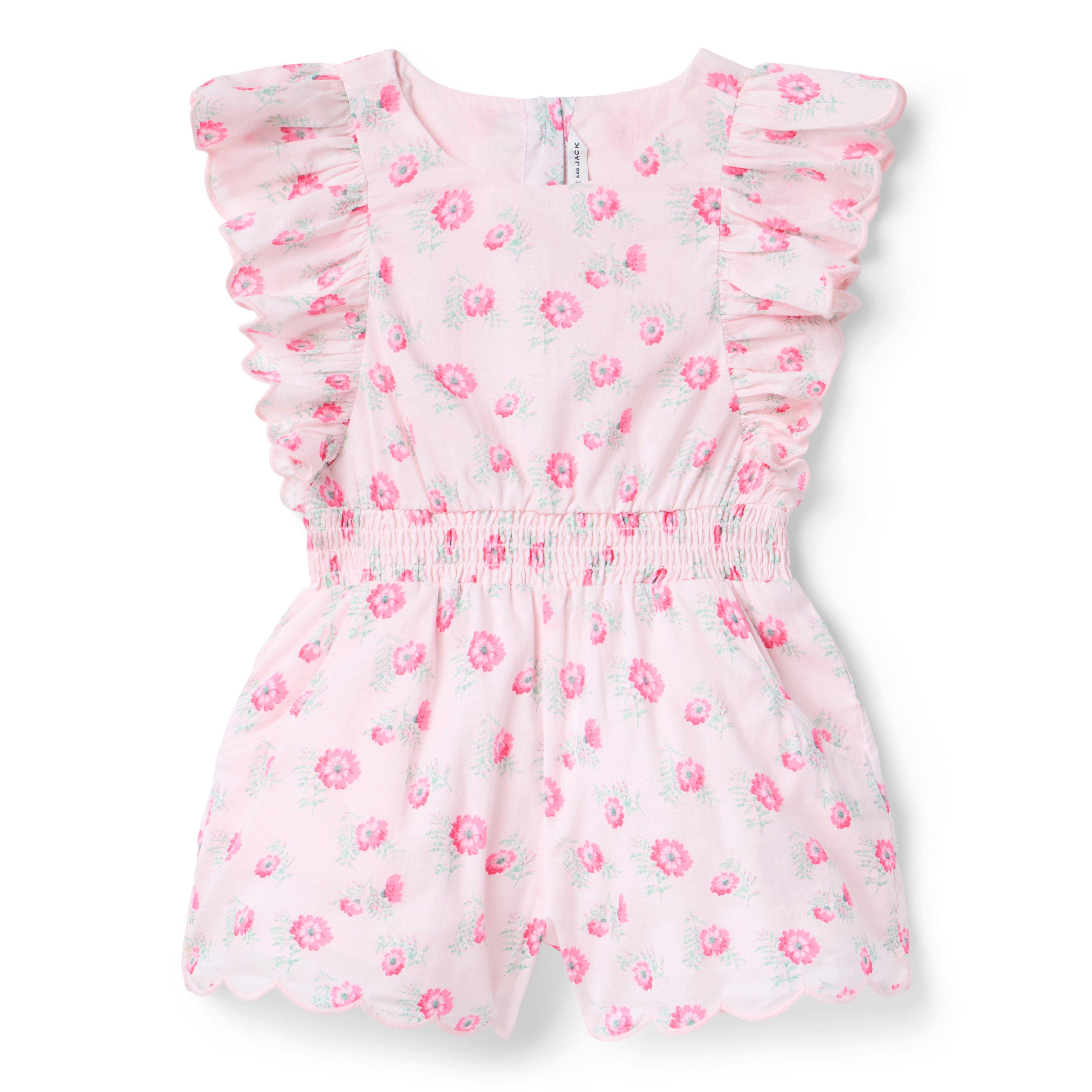 Floral Scalloped Romper