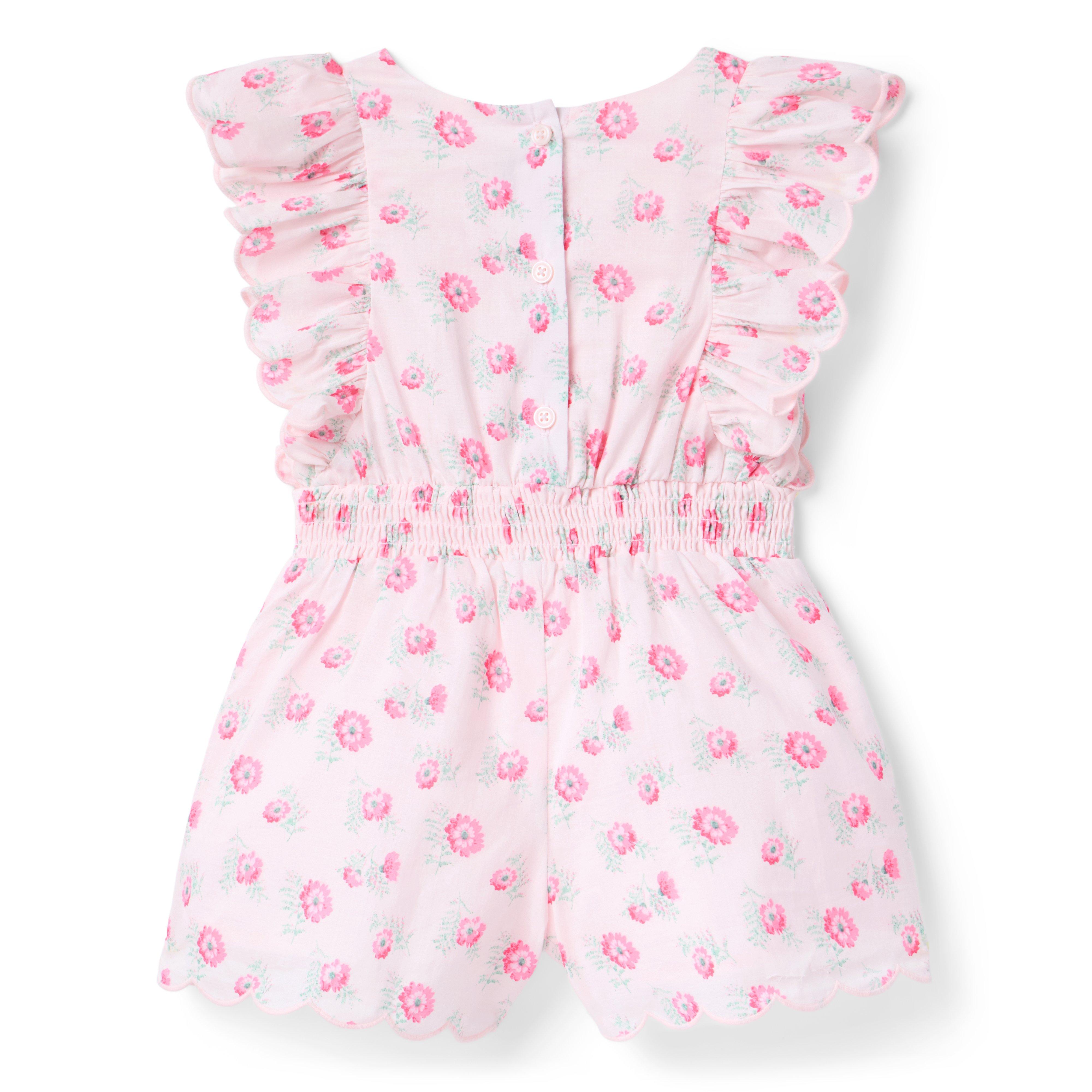 Floral Scalloped Romper image number 2