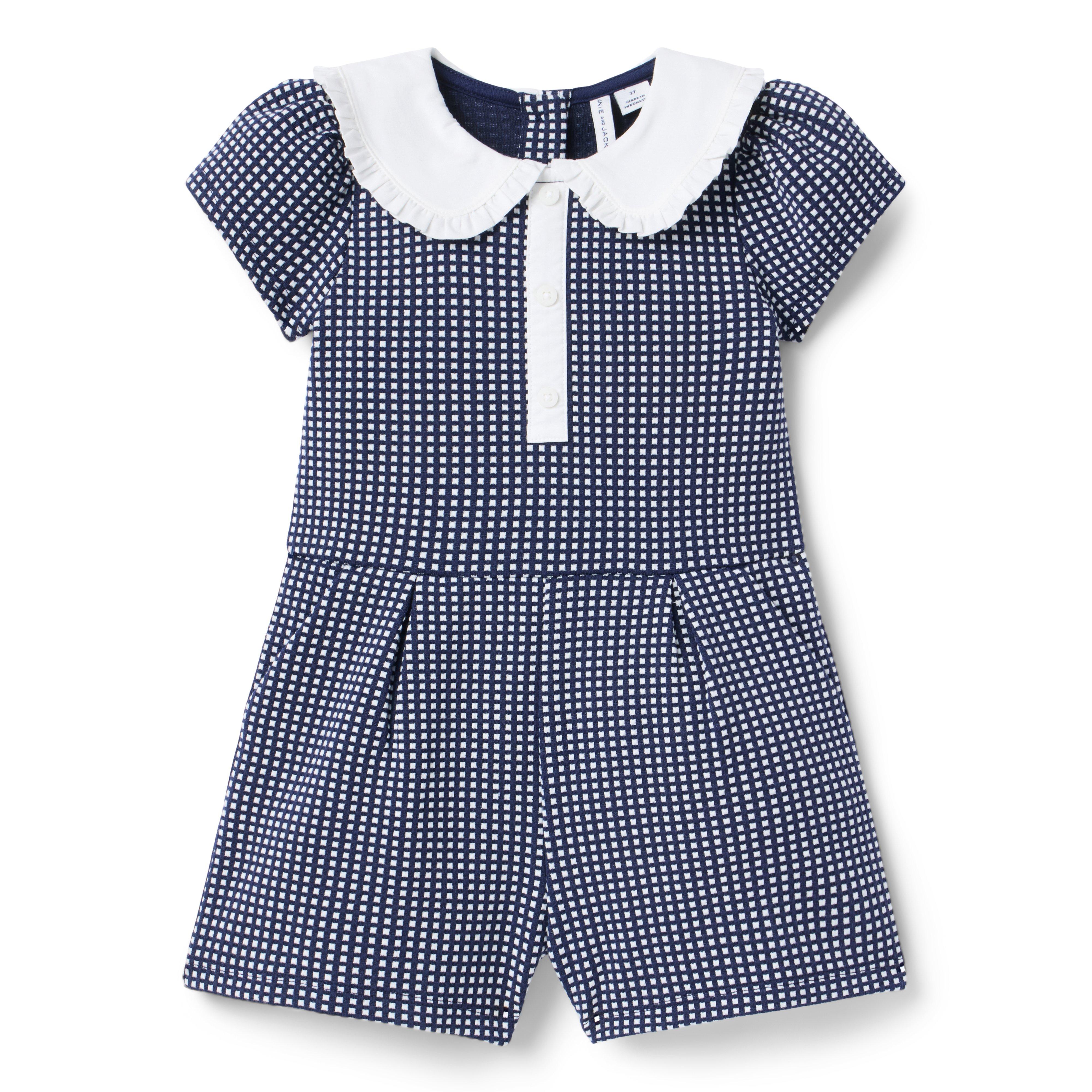 Gingham Jacquard Romper 