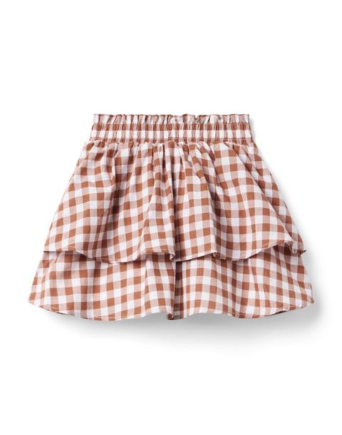Gingham Tiered Skirt