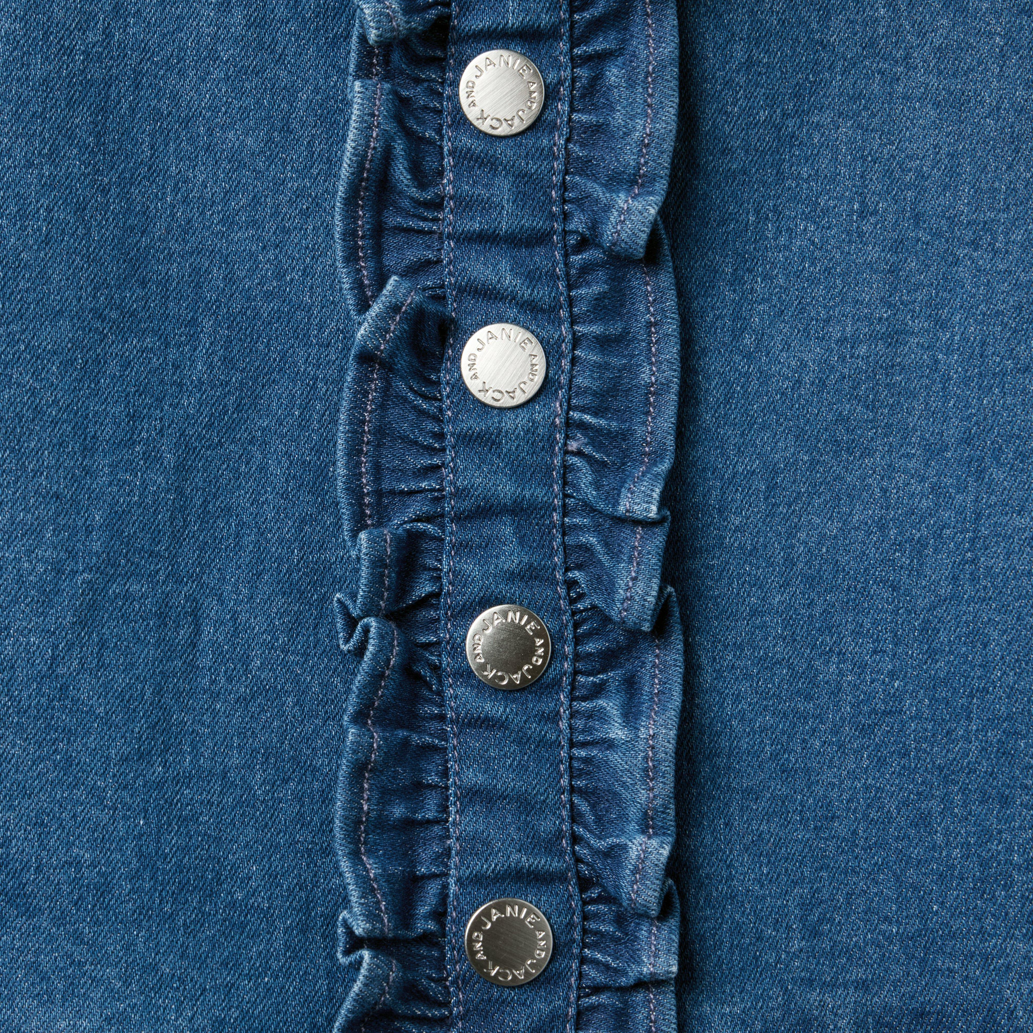 The Chambray Ruffle Dress image number 1