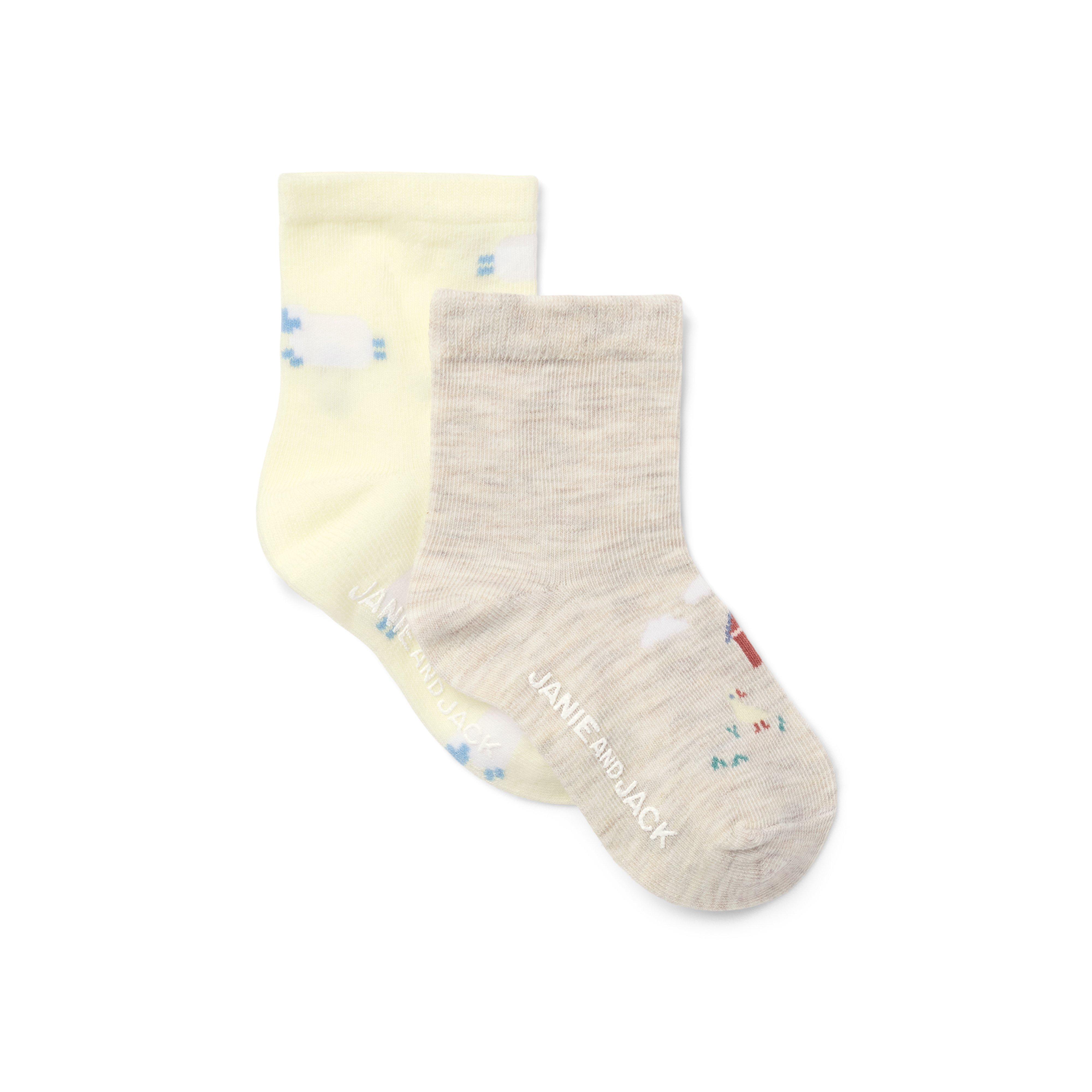 Baby Sheep And Duck Sock 2-Pack