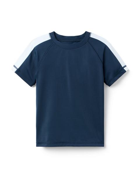 Recycled Stripe Shoulder Rash Guard
