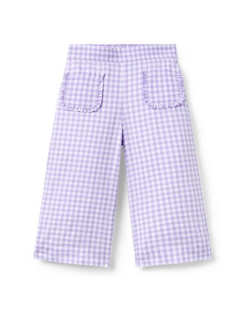 Gingham Wide Leg Pant
