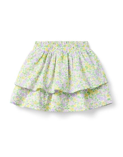 Floral Tiered Skirt