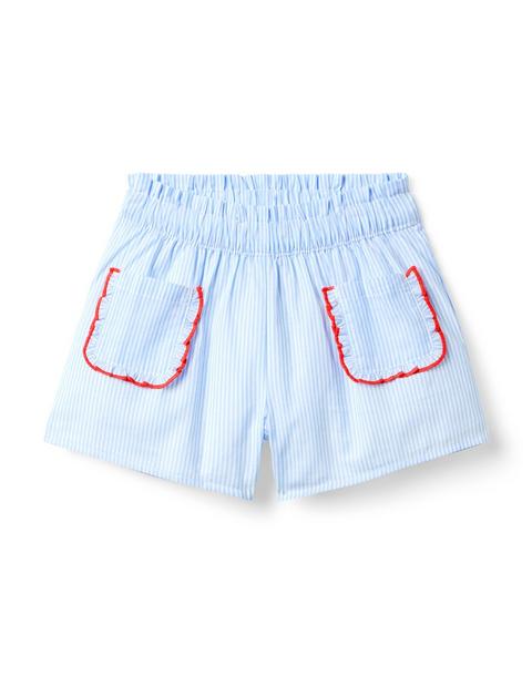 Striped Ruffle Short