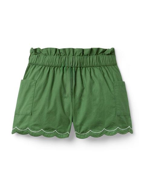 Poplin Scalloped Short