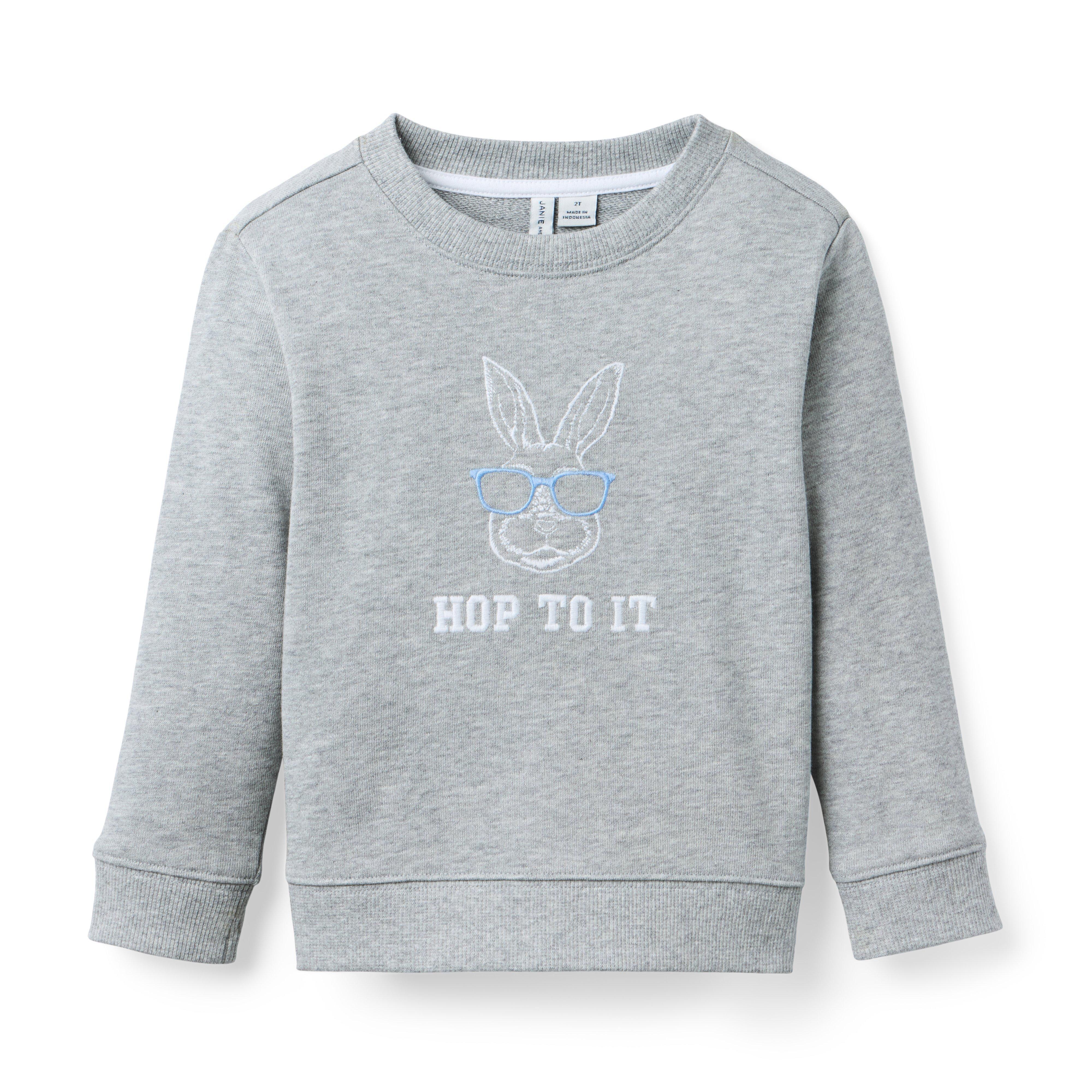 Embroidered Bunny Sweatshirt