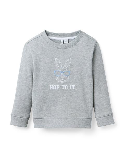 Embroidered Bunny Sweatshirt