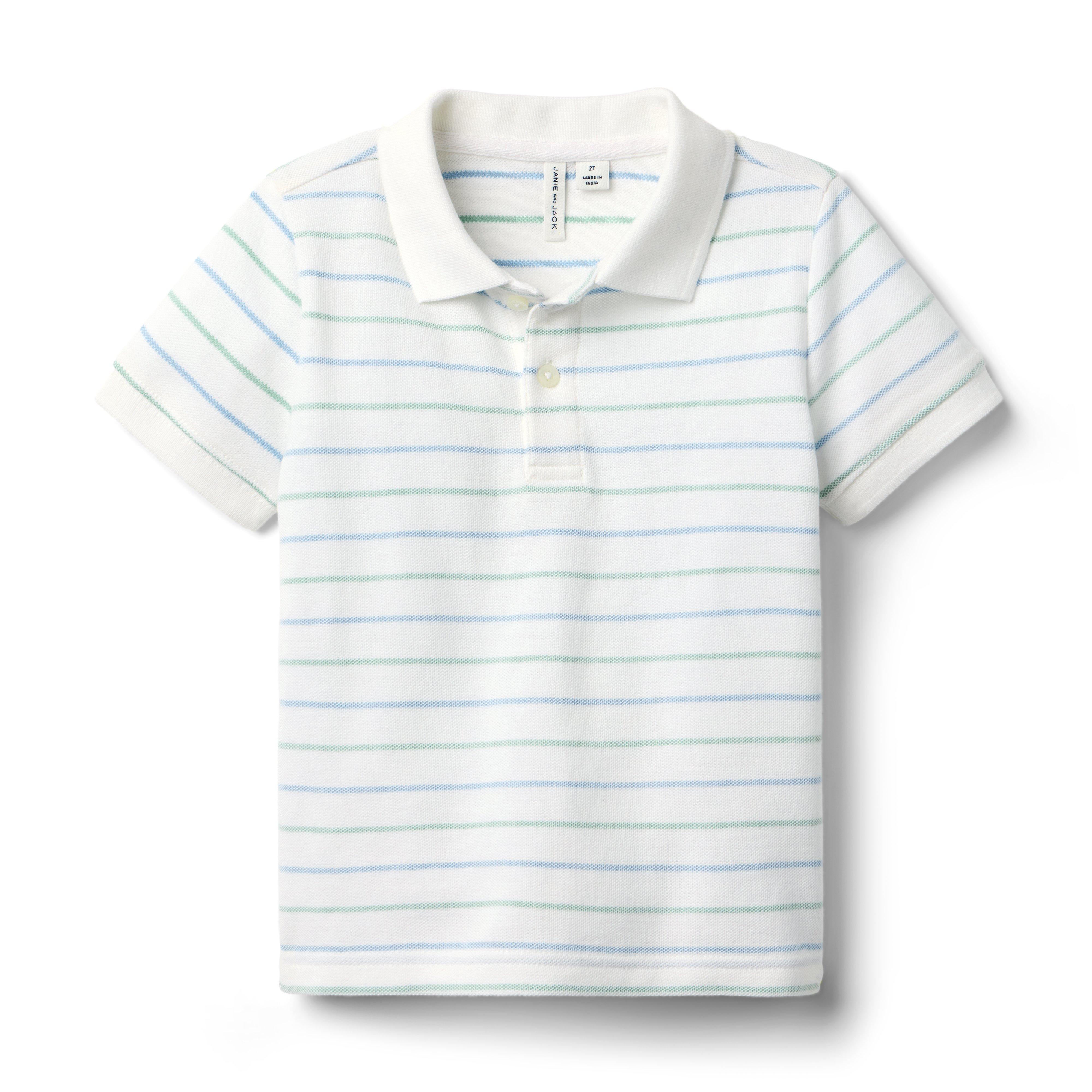 The Striped Pique Polo