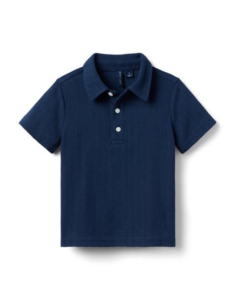 Textured Knit Polo