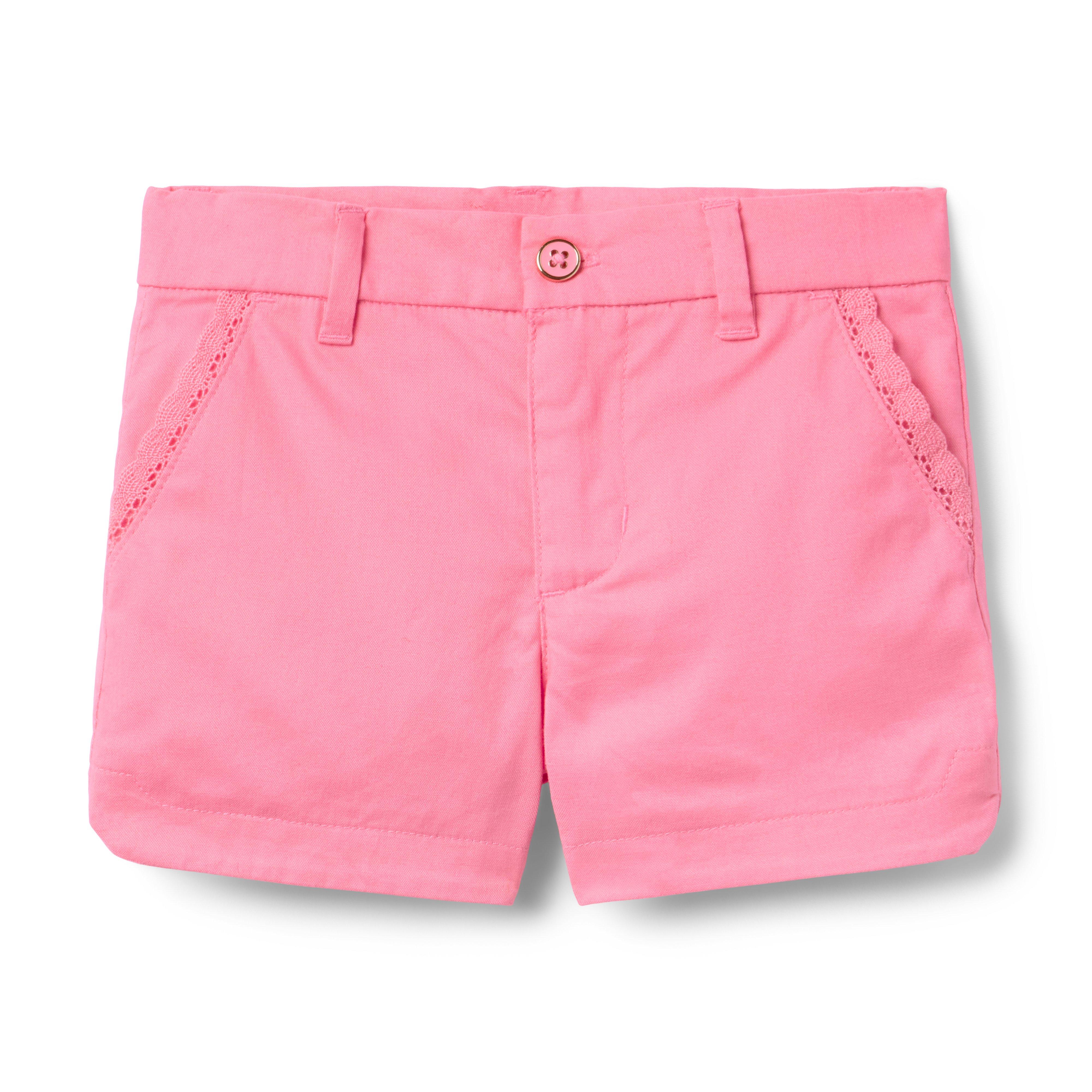 Crochet Trim Canvas Short