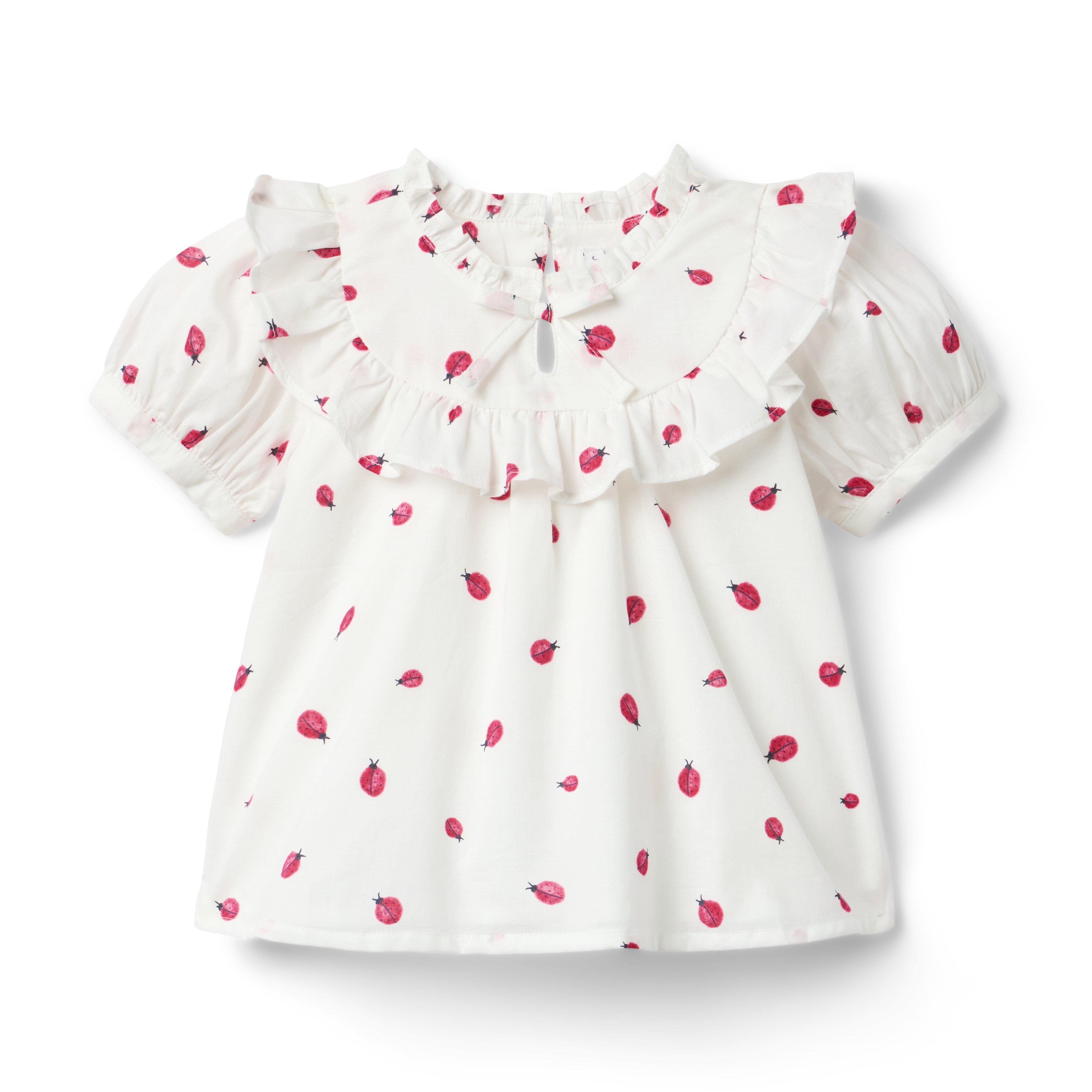 Ladybug Ruffle Top