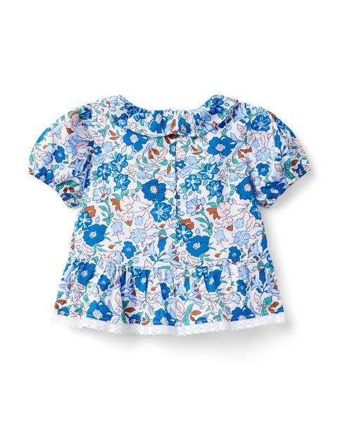 Floral Ruffle Peplum Top