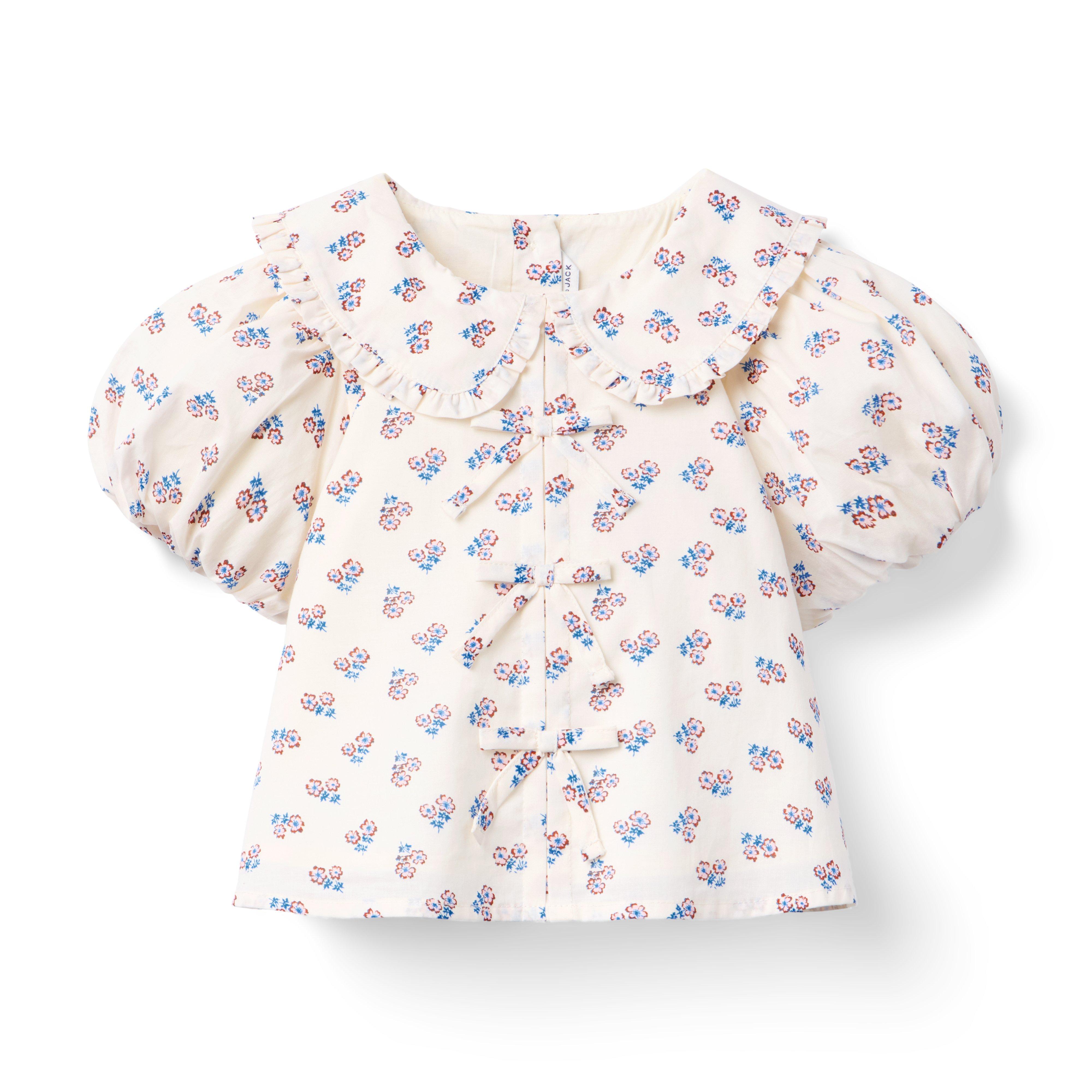 Ditsy Floral Collared Top