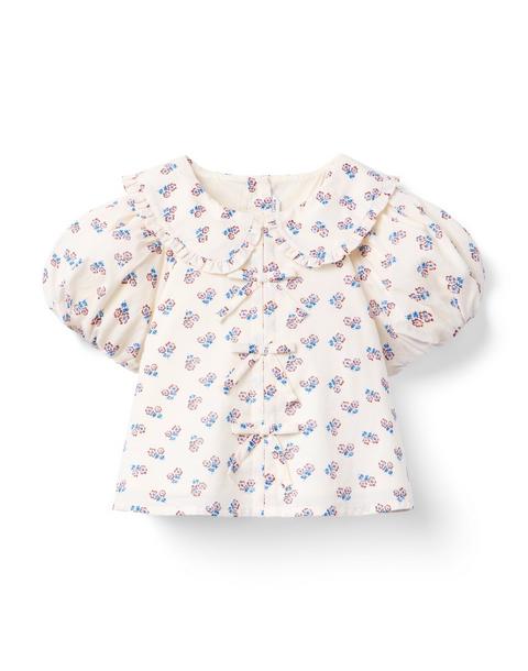 Ditsy Floral Collared Top