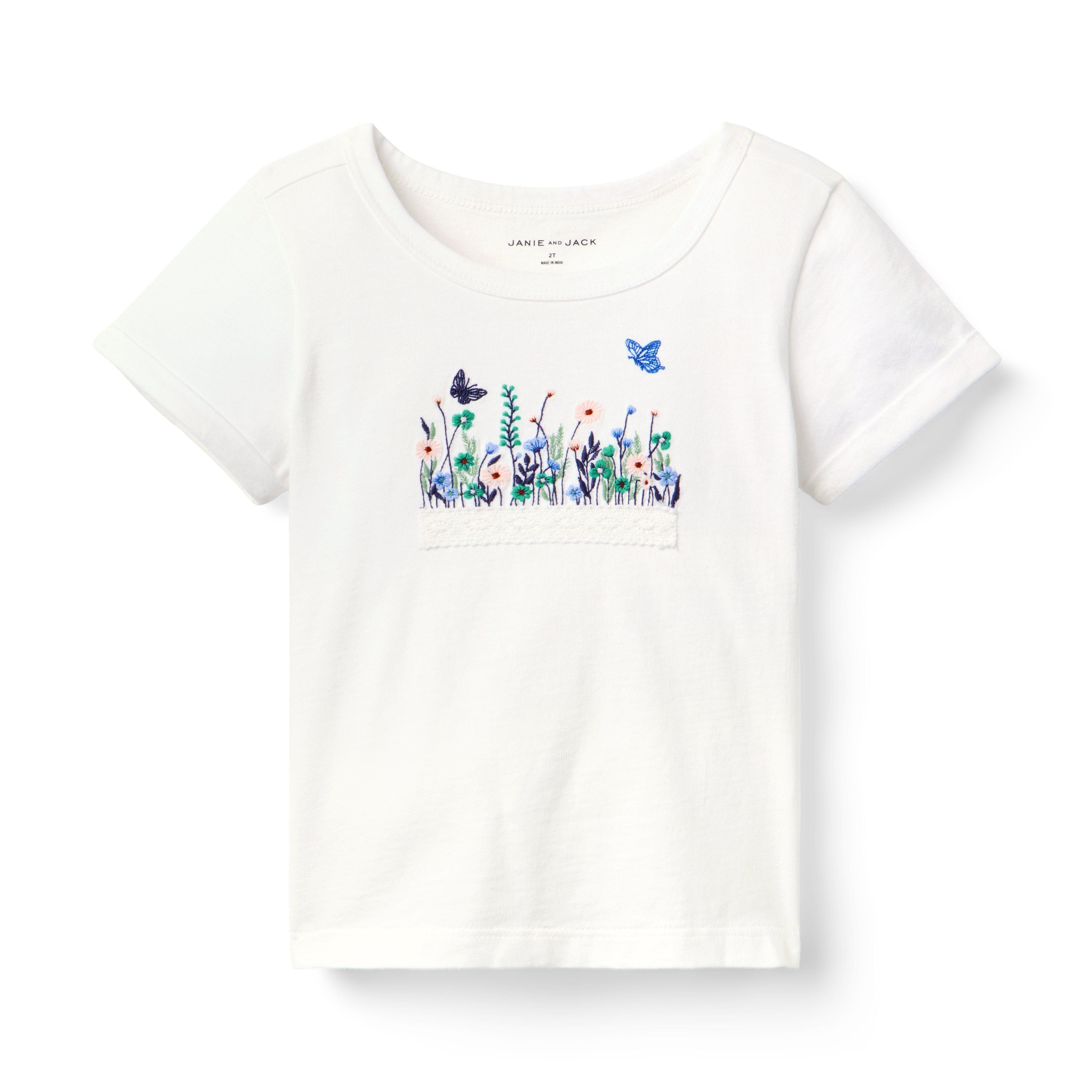 Embroidered Floral Tee
