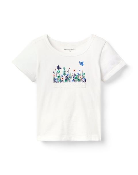 Embroidered Floral Tee