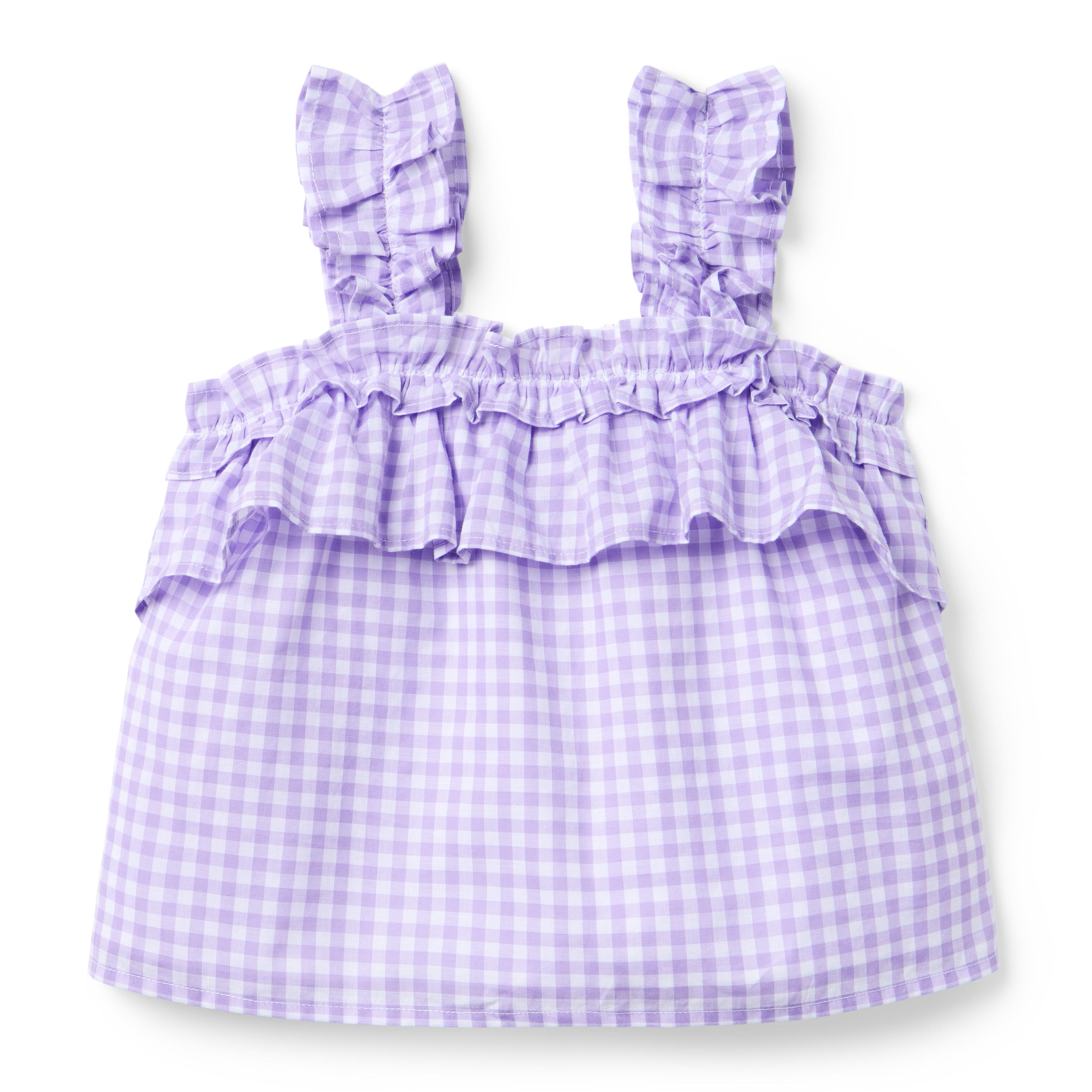 Gingham Ruffle Top