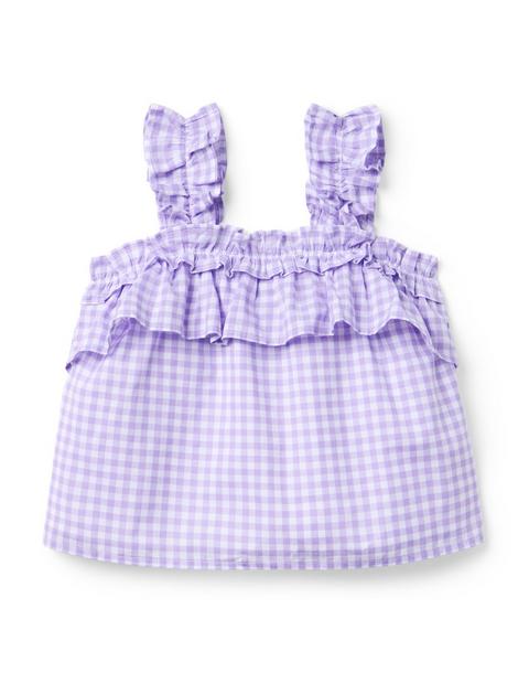 Gingham Ruffle Top