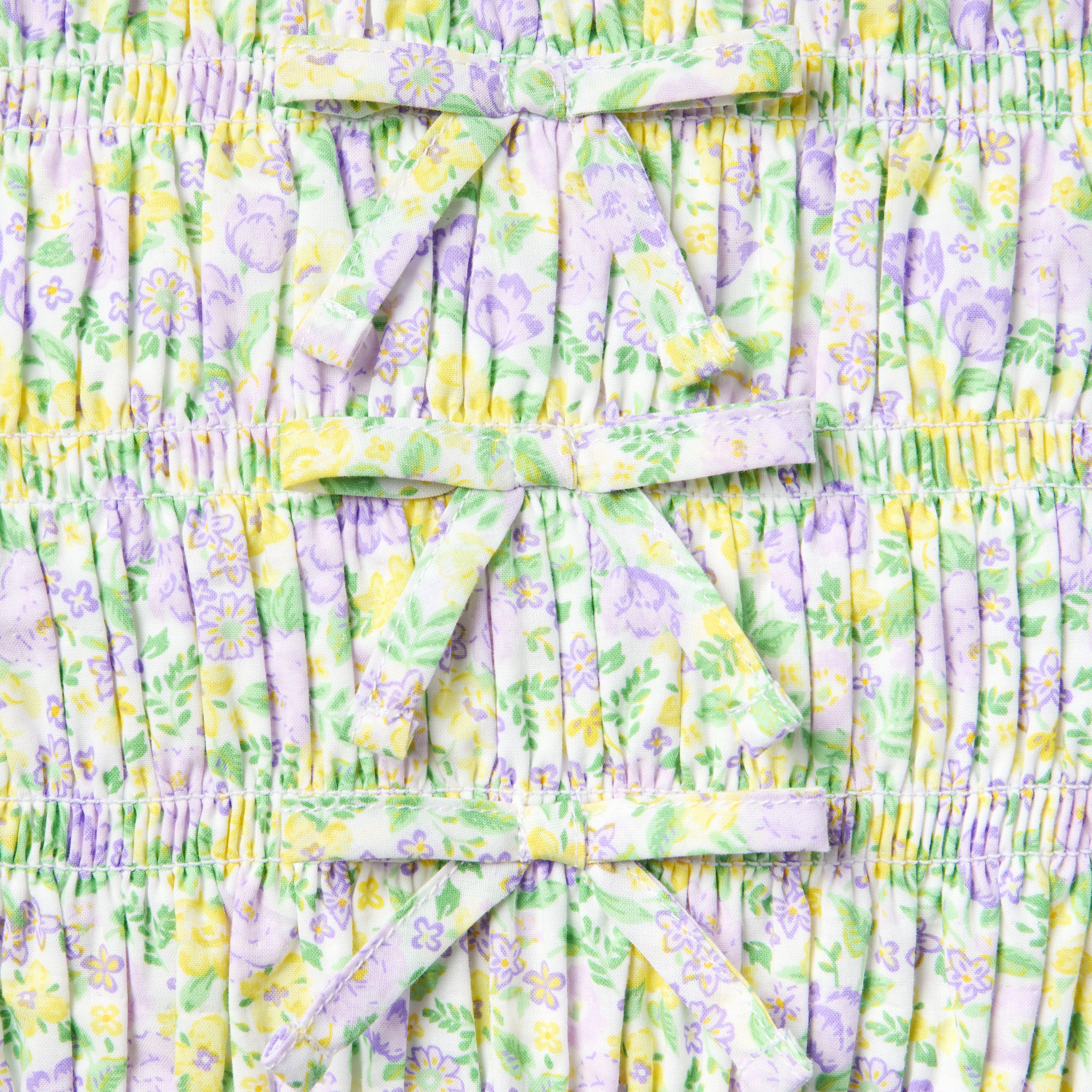 Smocked Floral Bow Top image number 1