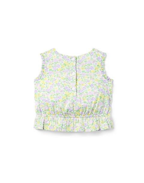 Smocked Floral Bow Top