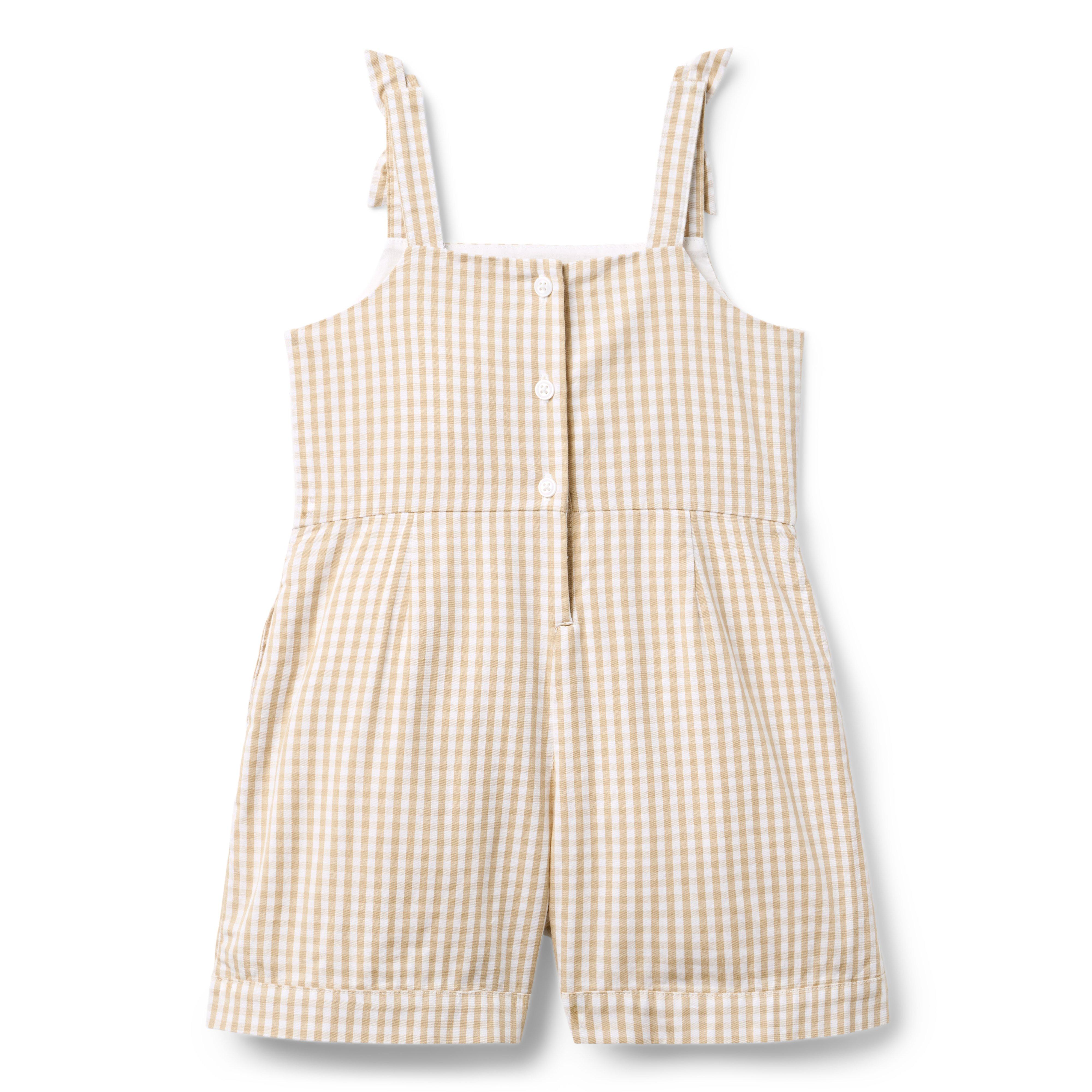 Twill Gingham Romper image number 2