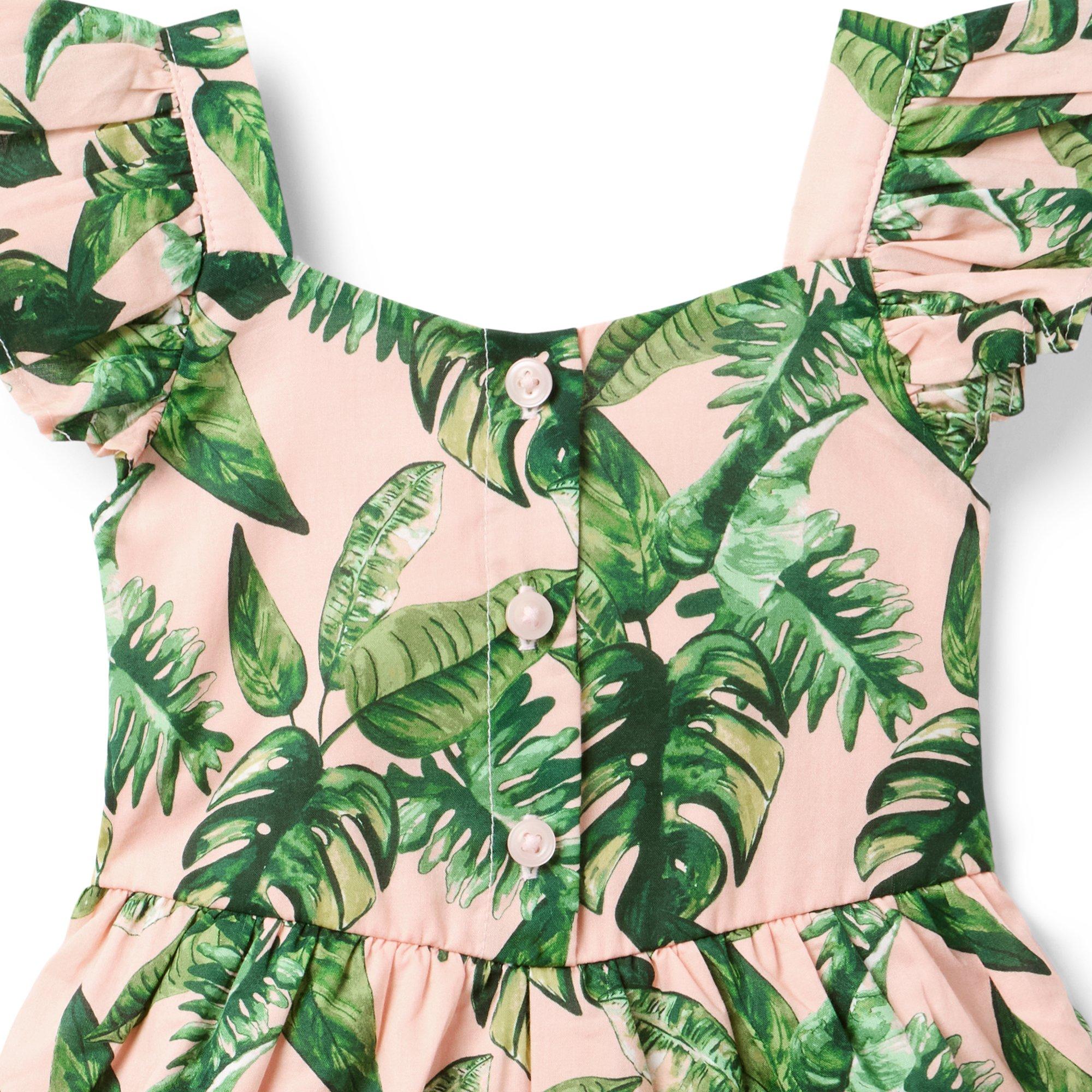 Palm Flutter Sleeve Romper image number 1