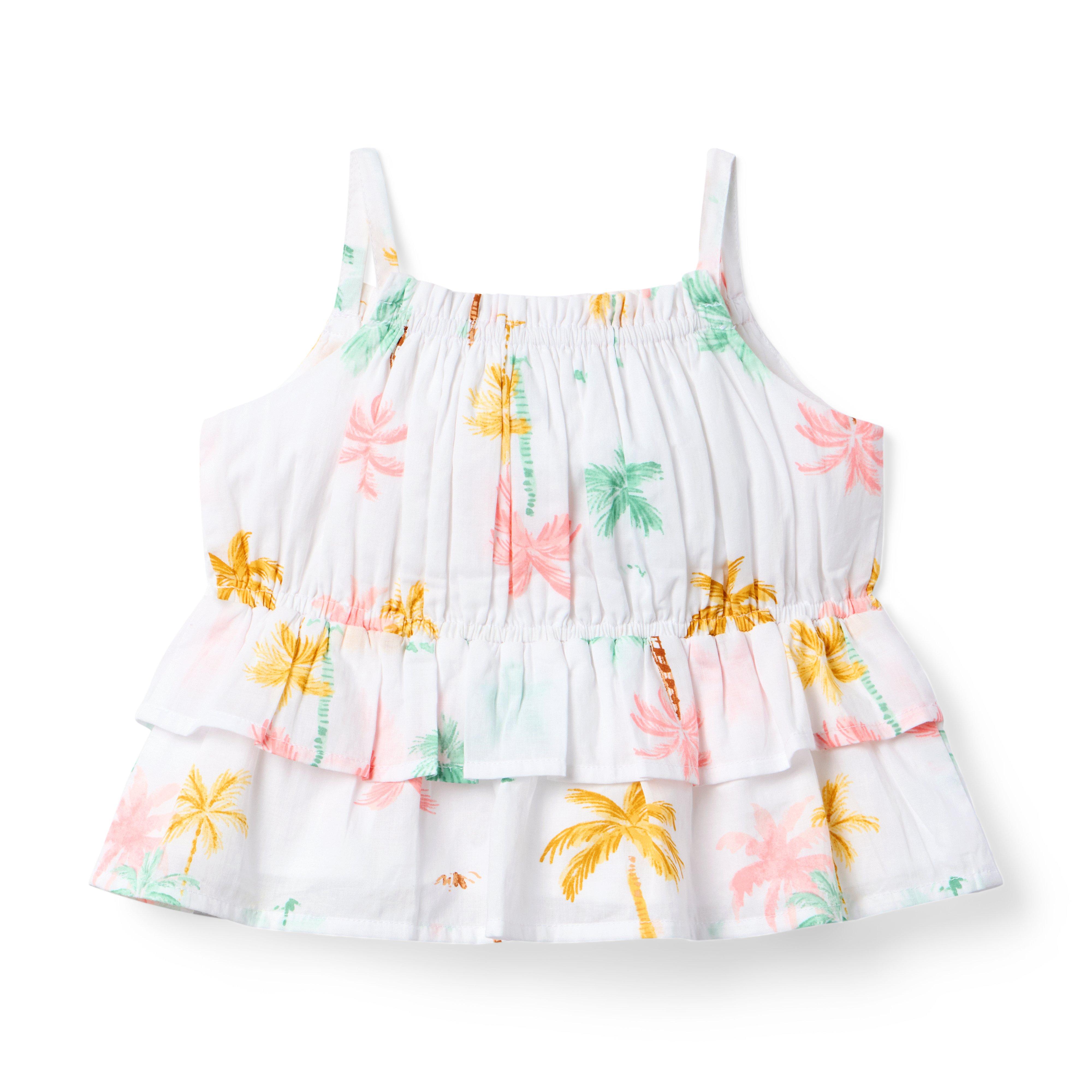 Palm Tree Ruffle Top image number 1